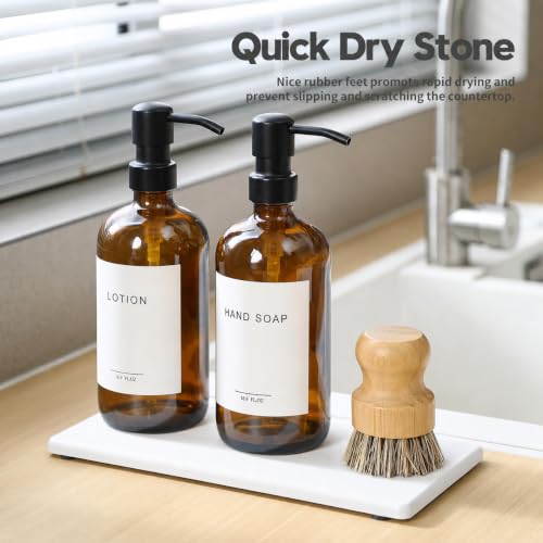 2PCS 10"x 5" Large Bathroom Sink Vanity Trays (2 Pack - Natural White / 10" x 5")