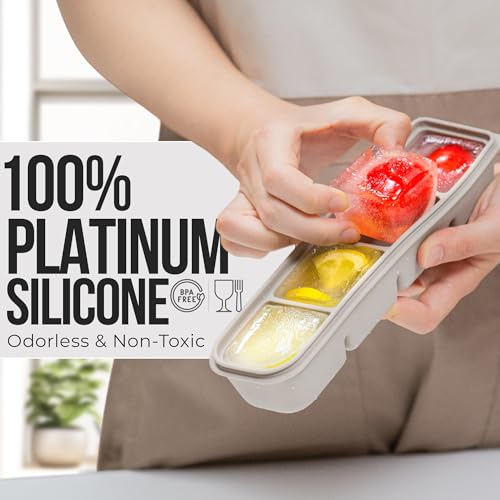 0.7 oz 12 Sections Silicone Ice Cube Freezer Tray with Lid