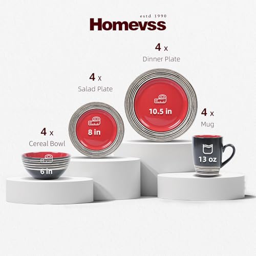 HomeVss 16 Piece Dinnerware Set