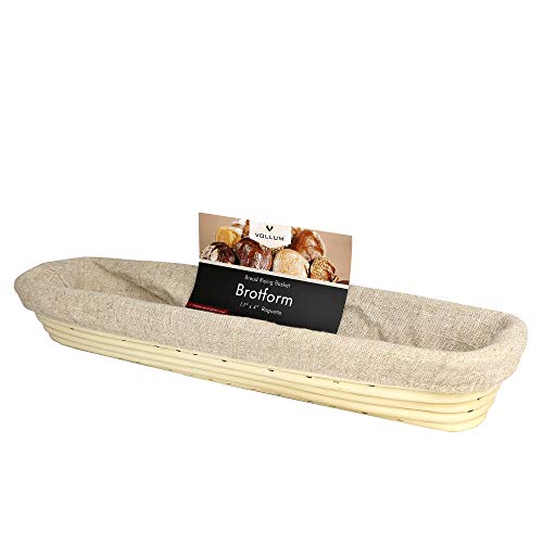 Bread Proofing Basket with Liner (17" x 4" x 2.5"H / Rectangular)