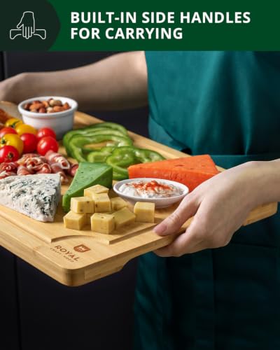Wooden Cutting Boards for Kitchen Meal Prep & Serving (4-Piece / Natural)