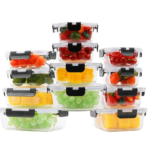 12 Packs Glass Food Storage Containers (12 Packs)