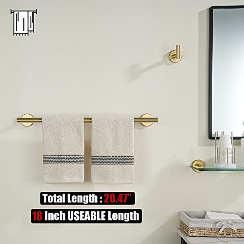 Bath Towel Bar Brushed Gold (Gold / 20.5 Inch)