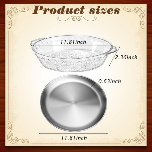 3 Set 11.8" Chilled Serving Tray Compartments for Parties (Natural)