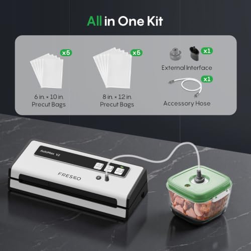 Vacuum Sealer Machine with Automatic Bag Detection (Silver Black / Large)