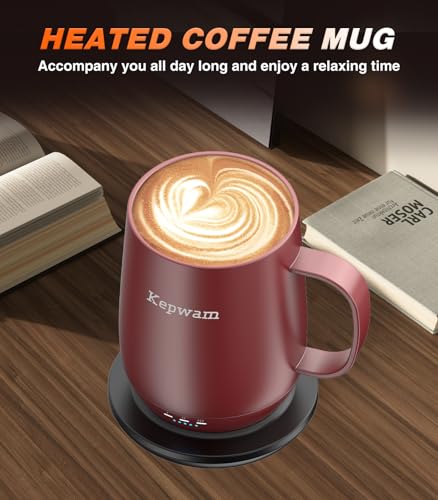 Self Heating Coffee Mug T2 (Burgundy / 16oz)