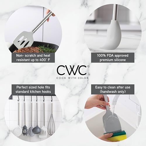 Silicone Cooking Utensils (Gray / 38 Piece)