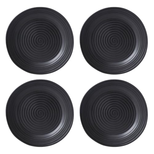 Black Ridge Piece Dinnerware Set (Black / 12-Piece Dinnerware Set)