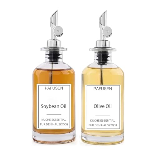 2 Pack Olive Oil Dispenser Bottle (2 PACK- Silver)