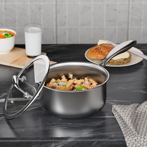 2 Qt Stainless Steel Saucepan (2 Quarts)