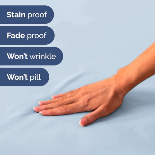 Short Queen Size 4 Piece Bed Sheet Set (24 - Sky Blue / Short Queen)
