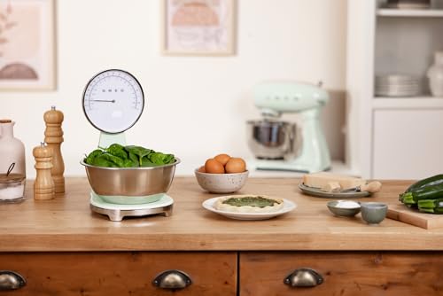 Retro Style Analog & Digital Kitchen Scale (Pastel Green)