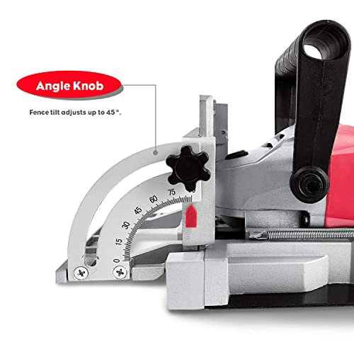 Biscuit Cutter Plate Joiner 8.5 Amp With No. 0 Wood (Red)