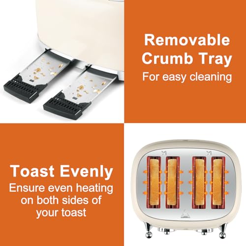 Toaster 4 Slice (Cream / 4-slice)