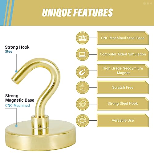 Magnetic Hooks (Gold / 1.26 inches)