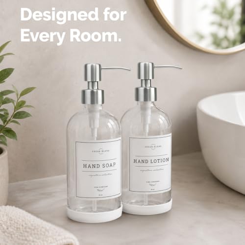Clear Glass Soap Dispenser (Clear Bottle / Silver Pump)