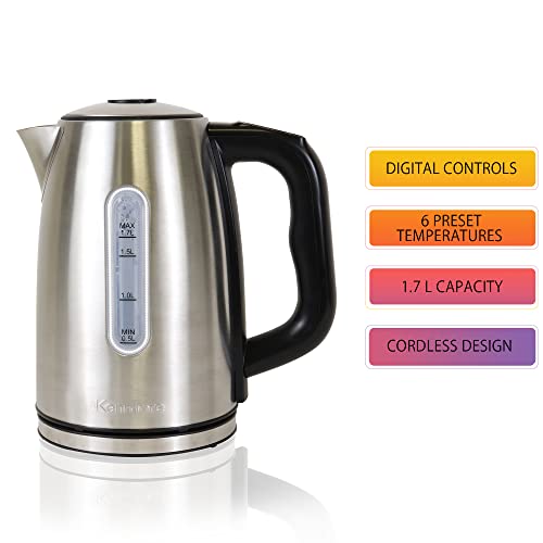 Kenmore 1.7L Cordless Electric Kettle w (Silver)