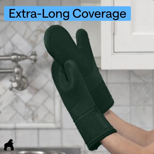 Silicone Oven Mitts (Hunter Green / 12.5" Oven Mitts)