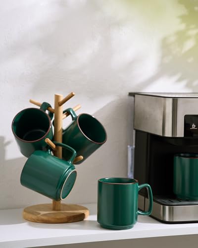 Coffee Mugs Set of 6 (Dark Green / 6pcs)