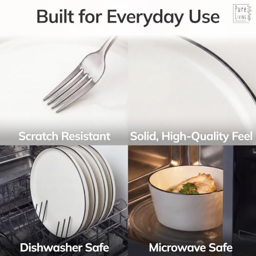 18 Piece White Dinnerware Set for 6 (Scandi White / Set for 6 (18pcs))