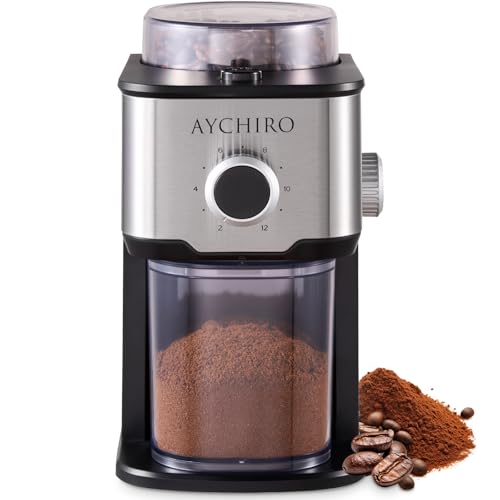 Burr Coffee Grinder (Polished Silver)