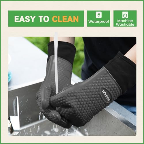 BBQ Gloves Heat Resistant Oven Mitts (2 Count)