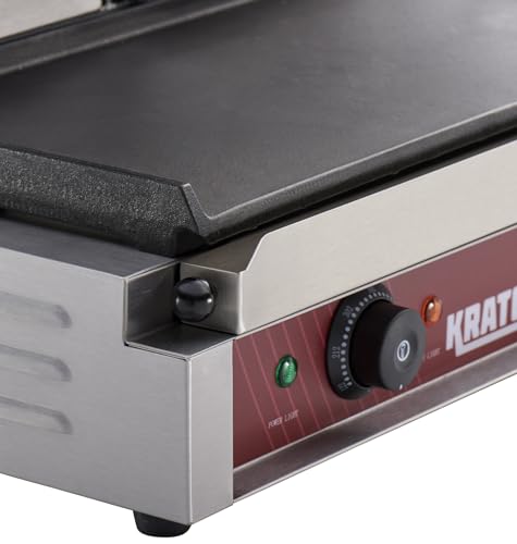 Commercial Electric Panini Sandwich Grill with Smooth Plates (Large w/ Smooth Plates)