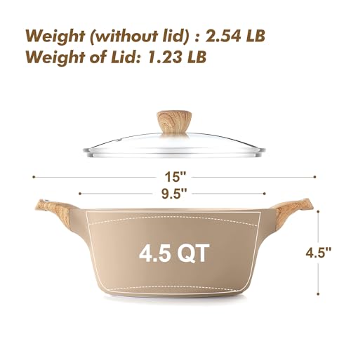 Ceramic Nonstick Pot (4.5 Quarts / Ceramic Taupe)