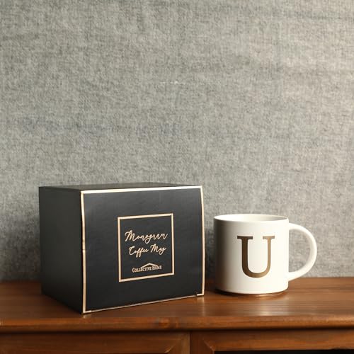 Monogram Ceramic Mugs (gold-U)