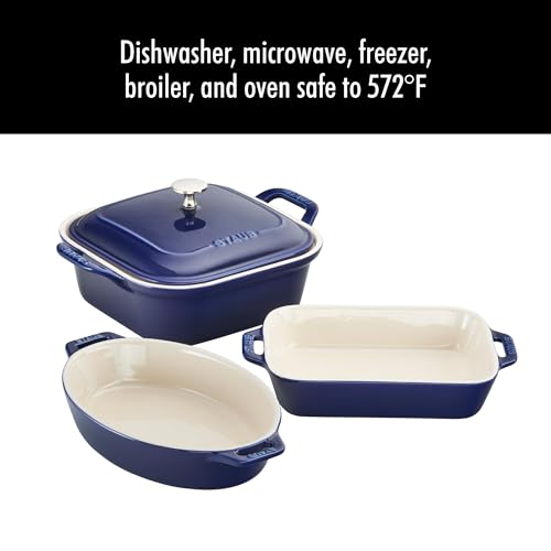 Ceramic 4 pc Baking Pans Set