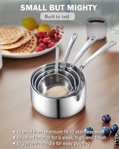 Multi Ply Clad Butter Warmer Set (0.15/0.29/0.46/0.68 Quarts)