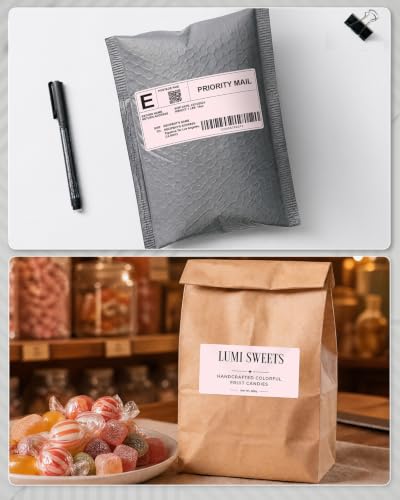 4x2 Inch Thermal Labels (4"x2" / Pink)