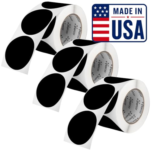 Black Perforated Round Circle Dot Sticker 3 (Black / 3 Inch)