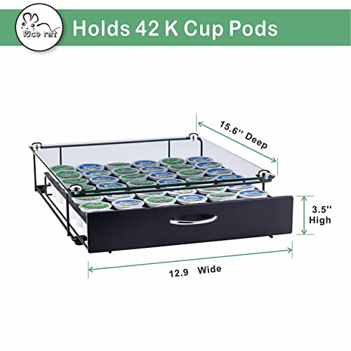 K Cup Holder Glass Coffee Capsule Storage (Black2)