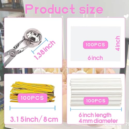 Cake Pop Kit 100 6 inch Cake Pop Sticks