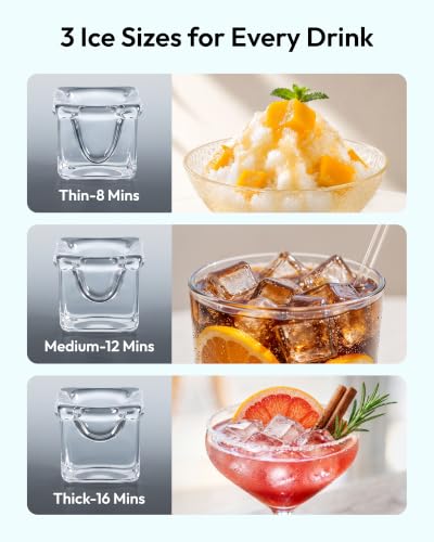 15" Under Counter Ice Maker (Black Silver)