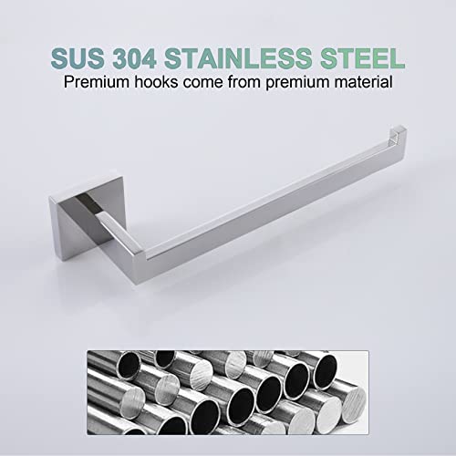 Towel Bar Shiny Chrome Hand Towel Ring Holder for Bathroom Kitchen Hardware Wall Mounted (Polished Chrome)