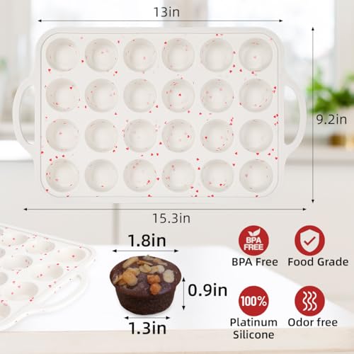 Mini Muffin Pan (Creamy Heart / 24-Cup Mini)