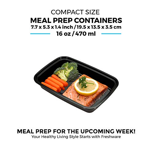 Meal Prep Containers 1 Compartment Food Storage Containers with Lids (16OZ-150PK)
