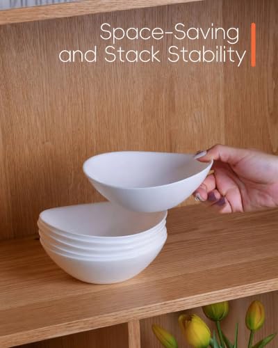 12 OZ Ice Cream Bowl Set of 6 (Angel White / 12 OZ - Ice Cream Bowls)