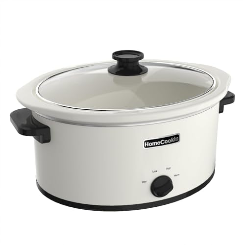 6 Quart Slow Cooker Oval Manual Pot Food Warmer with 3 Cooking Settings