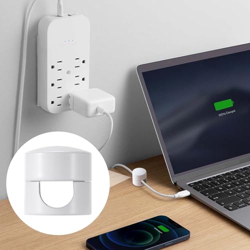 3 Sets Charger Holders for Cords (3 Sets / Matte Black, White, Rose Gold)