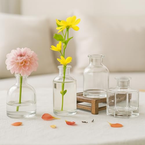Glass Bud Vase Set of 28 Pcs