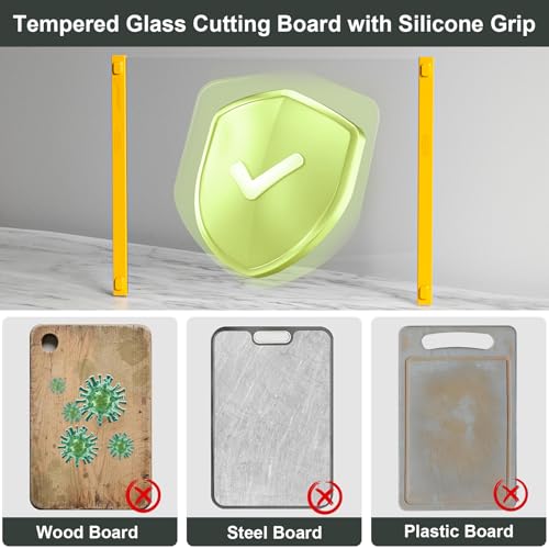 Small Glass Cutting Board (Yellow-Small)