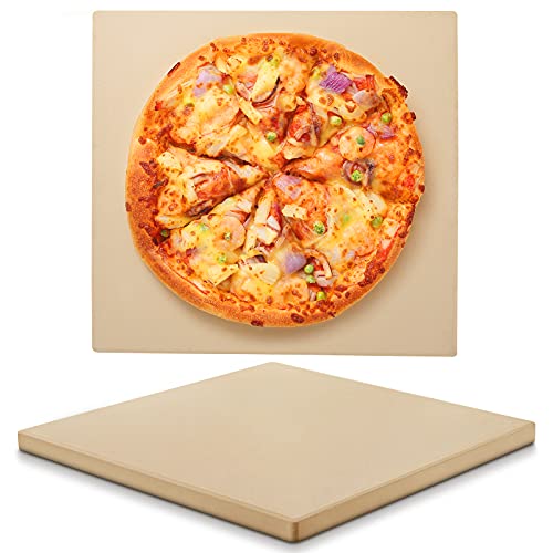 15 x 15 Inch Square Cordierite Pizza Stone for Oven Grill
