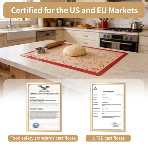 2 Pack Silicone Baking Mats (2PCS-RD)