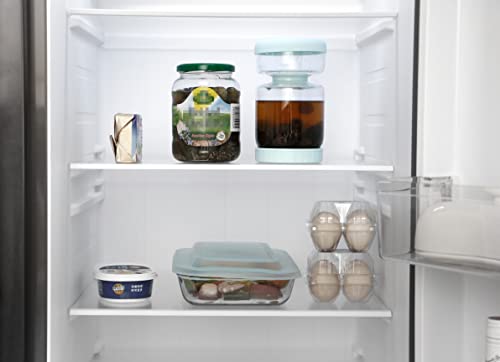 Glass Pickle Jar with Strainer Flip (34oz Light Bule Pickle jar)