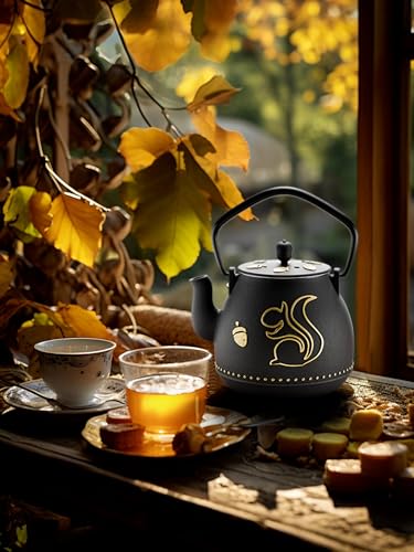 Teapot with Removable Infuser (1 Quarts / Black Squirrel)