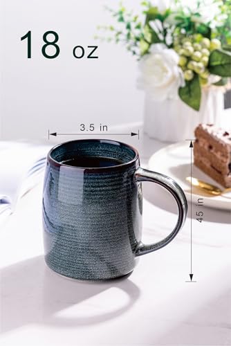 Large Coffee Mugs Set of 4 (Space Blue / Set of 4 (18oz))