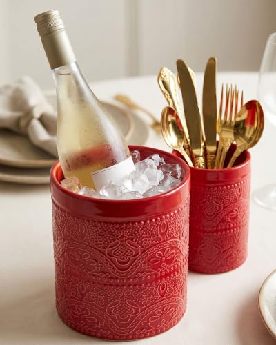 Kitchen Utensil Holder (Christmas Red)